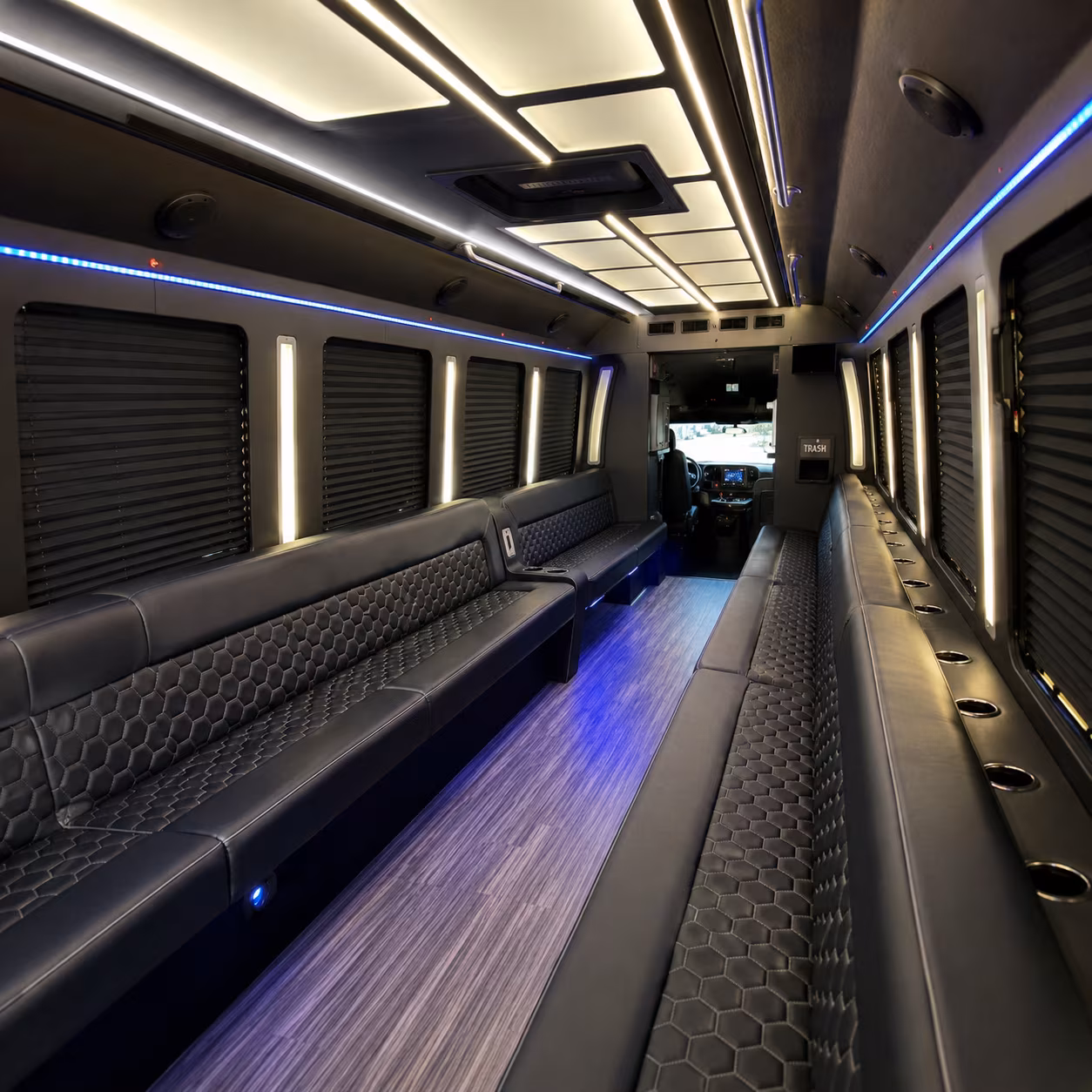 north bergen party bus rental interior