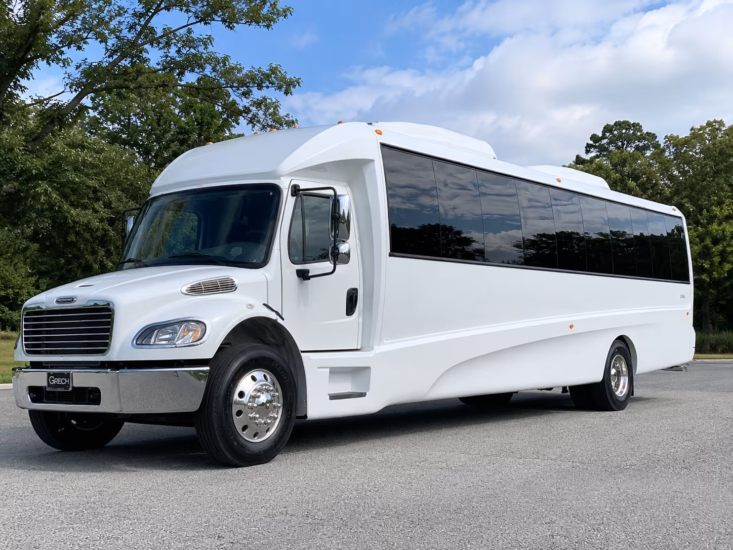 party buses with led lighting and a built in bar for north bergen prom night